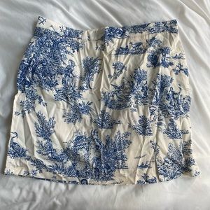 Brand new toile de jouy print cider mini skirt NWT *part of a matching set*